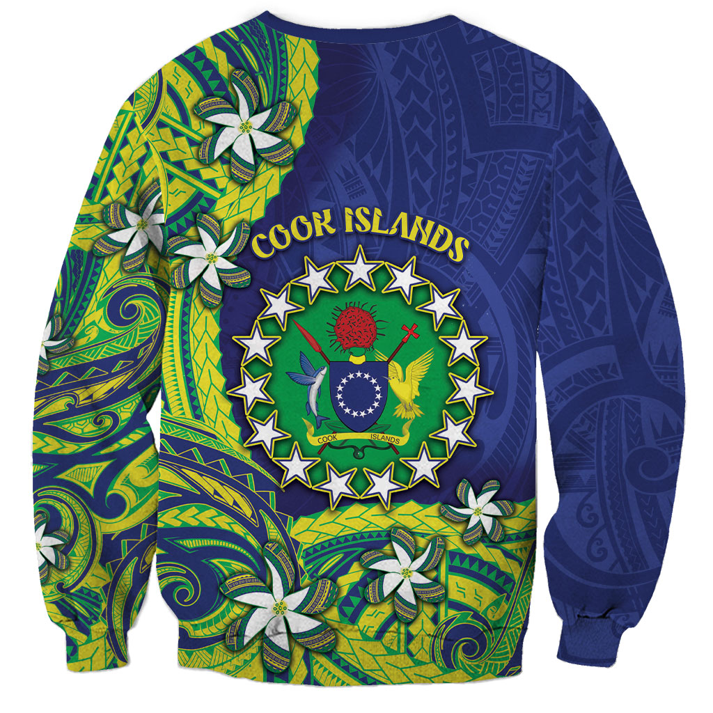 Cook Islands Language Week Sweatshirt Flying Fish 15 Stars Tribal Patterns