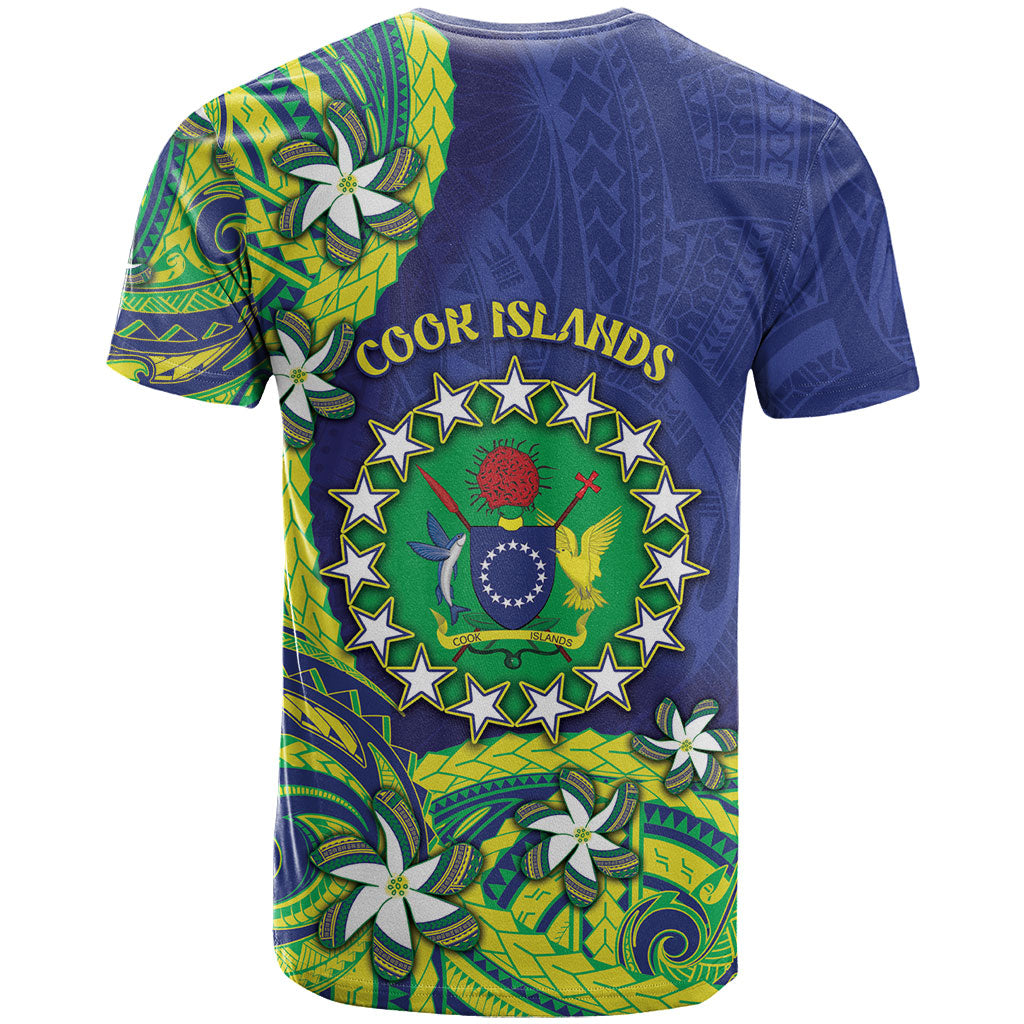 Cook Islands Language Week T Shirt Flying Fish 15 Stars Tribal Patterns