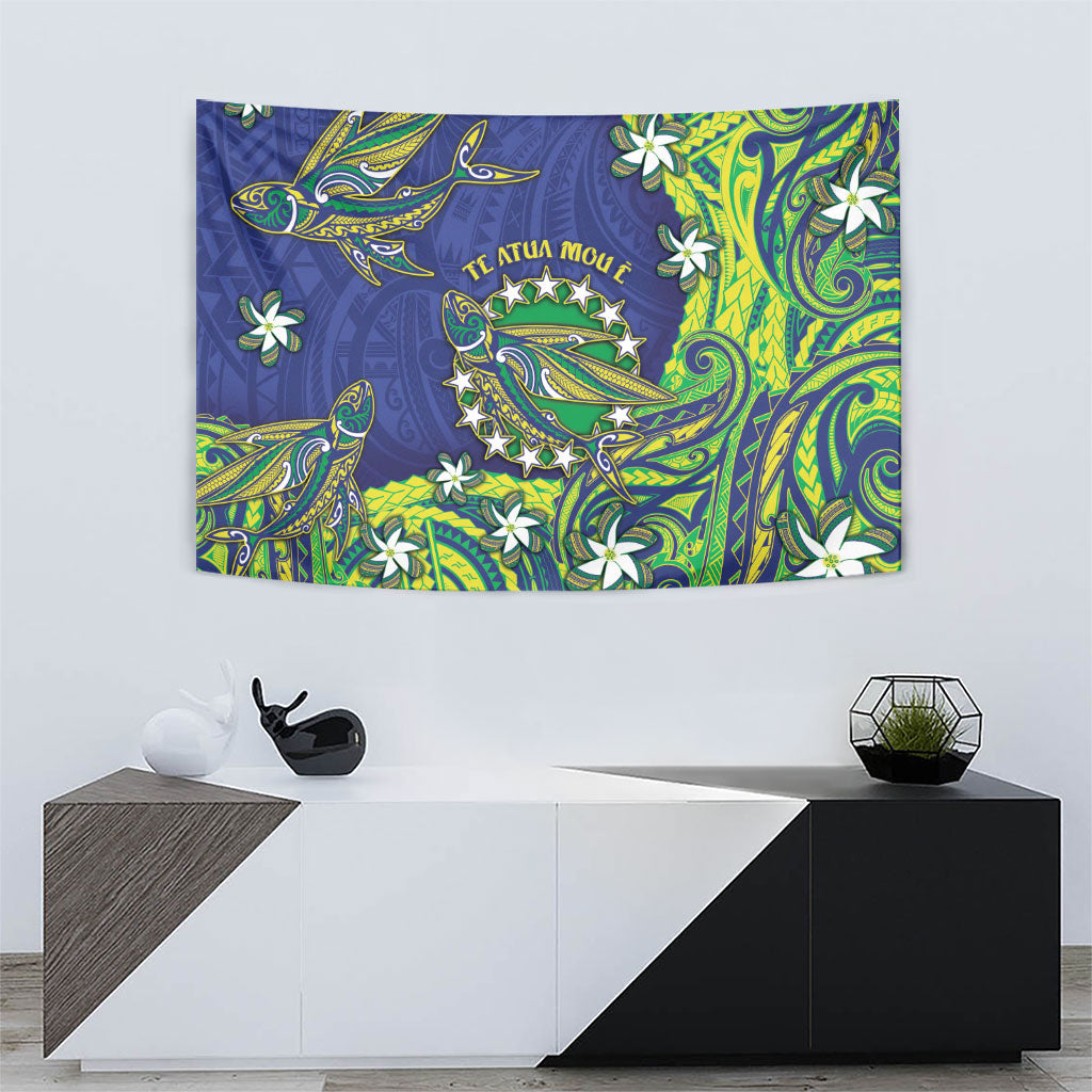 Cook Islands Language Week Tapestry Flying Fish 15 Stars Tribal Patterns
