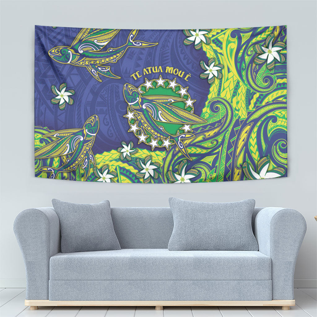 Cook Islands Language Week Tapestry Flying Fish 15 Stars Tribal Patterns