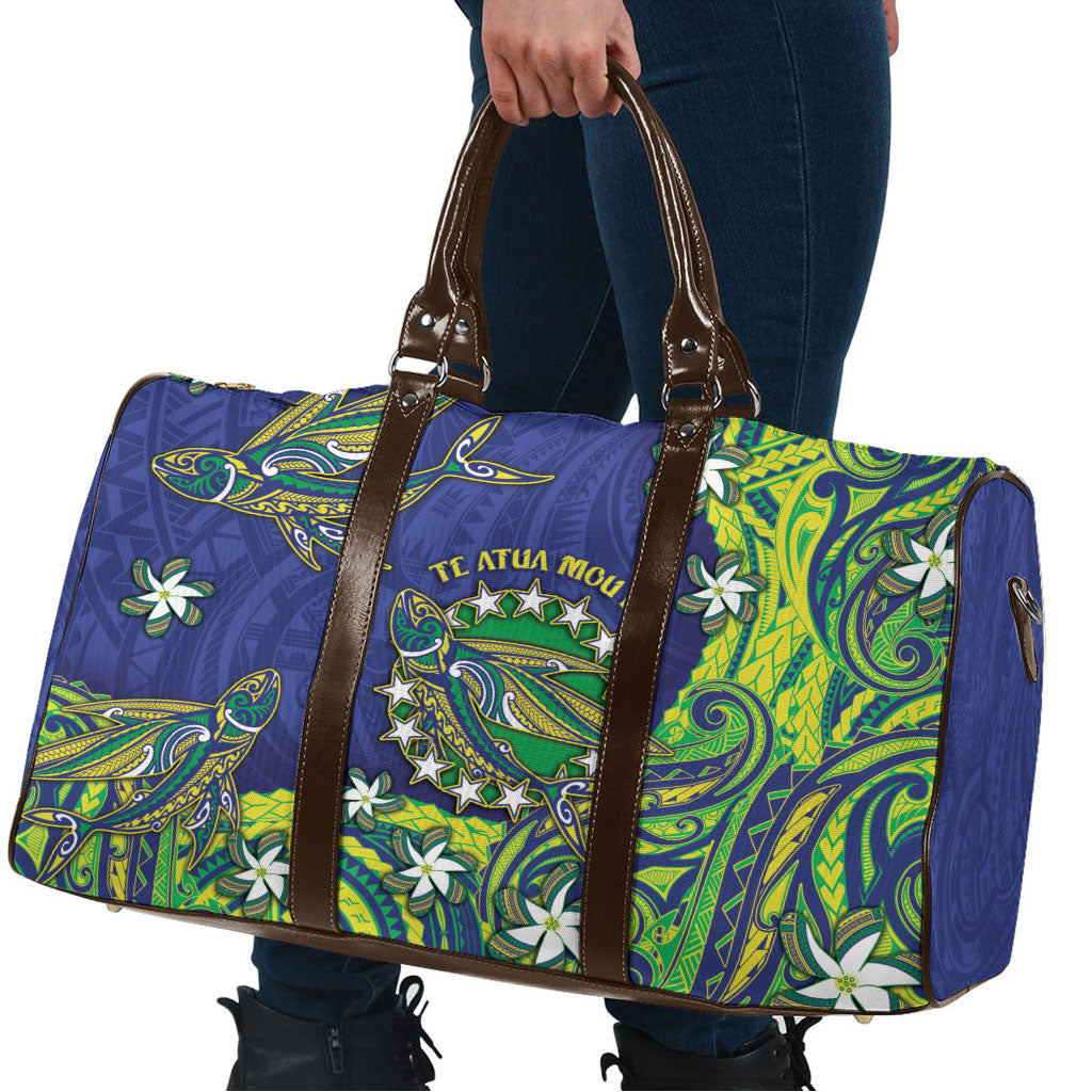 Cook Islands Language Week Travel Bag Flying Fish 15 Stars Tribal Patterns