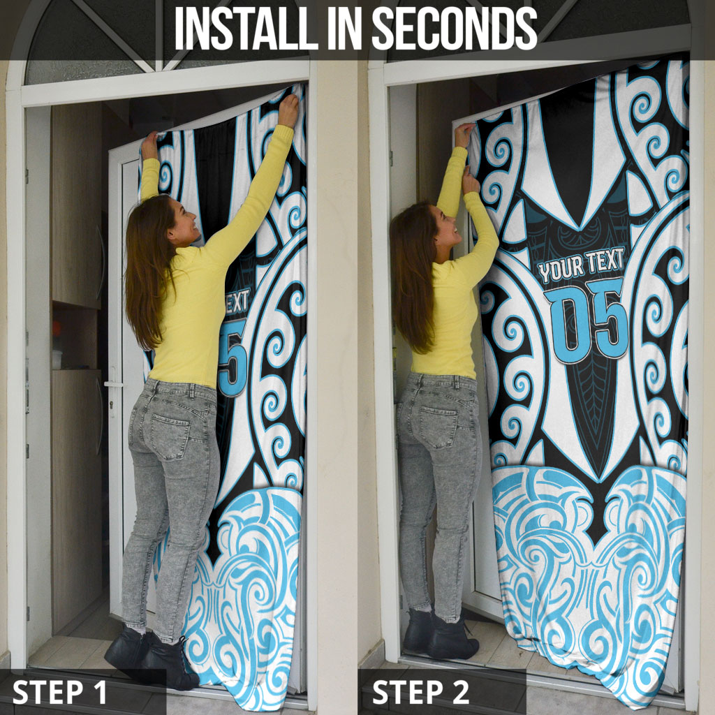 Custom Aotearoa Ngati Kahungunu Door Cover New Zealand Traditional Maori Pattern