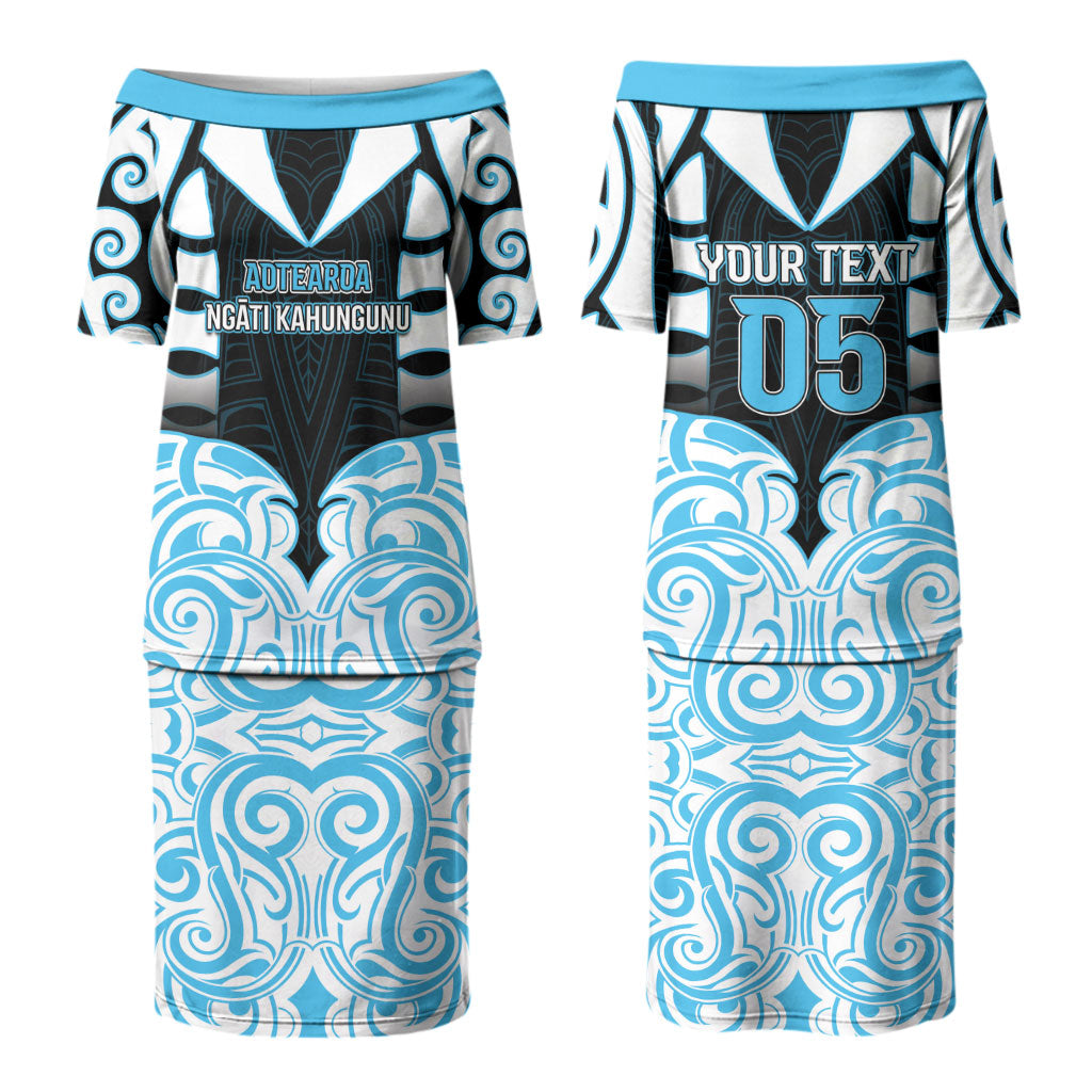 Custom Aotearoa Ngati Kahungunu Family Matching Puletasi and Hawaiian Shirt New Zealand Traditional Maori Pattern