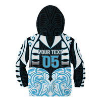 Custom Aotearoa Ngati Kahungunu Kid Hoodie New Zealand Traditional Maori Pattern