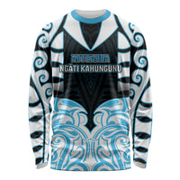 Custom Aotearoa Ngati Kahungunu Long Sleeve Shirt New Zealand Traditional Maori Pattern