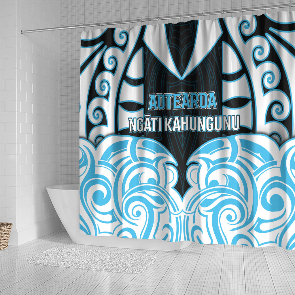Aotearoa Ngati Kahungunu Shower Curtain New Zealand Traditional Maori Pattern