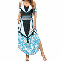 Custom Aotearoa Ngati Kahungunu Summer Maxi Dress New Zealand Traditional Maori Pattern