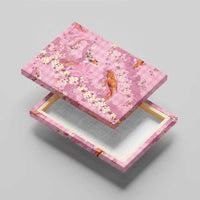 Pink Palaka Hawaiian And Japanese Canvas Wall Art Sakura Lei With Koi Fish - Polynesian Pride