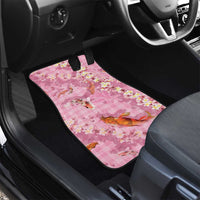 Pink Palaka Hawaiian And Japanese Car Mats Sakura Lei With Koi Fish - Polynesian Pride