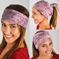 Pink Palaka Hawaiian And Japanese Neck Gaiter Sakura Lei With Koi Fish - Polynesian Pride