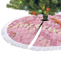 Pink Palaka Hawaiian And Japanese Tree Skirt Sakura Lei With Koi Fish - Polynesian Pride