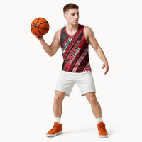 Personalised Aotearoa Te Arawa Basketball Jersey New Zealand Maori Tribal Fern Pattern