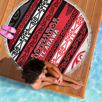 Aotearoa Te Arawa Beach Blanket New Zealand Maori Tribal Fern Pattern