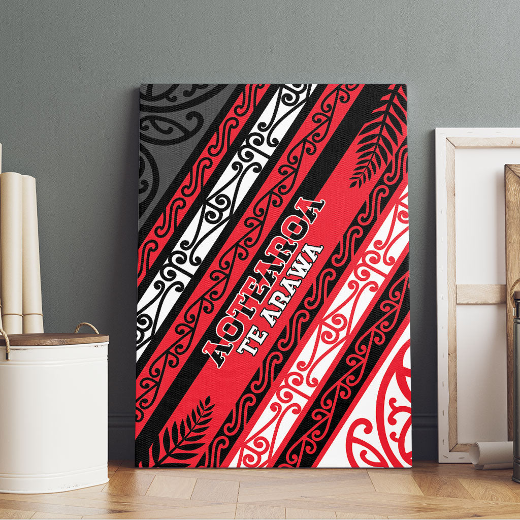 Aotearoa Te Arawa Canvas Wall Art New Zealand Maori Tribal Fern Pattern