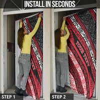 Personalised Aotearoa Te Arawa Door Cover New Zealand Maori Tribal Fern Pattern