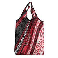 Aotearoa Te Arawa Grocery Bag New Zealand Maori Tribal Fern Pattern