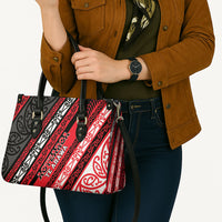Aotearoa Te Arawa Leather Bag New Zealand Maori Tribal Fern Pattern