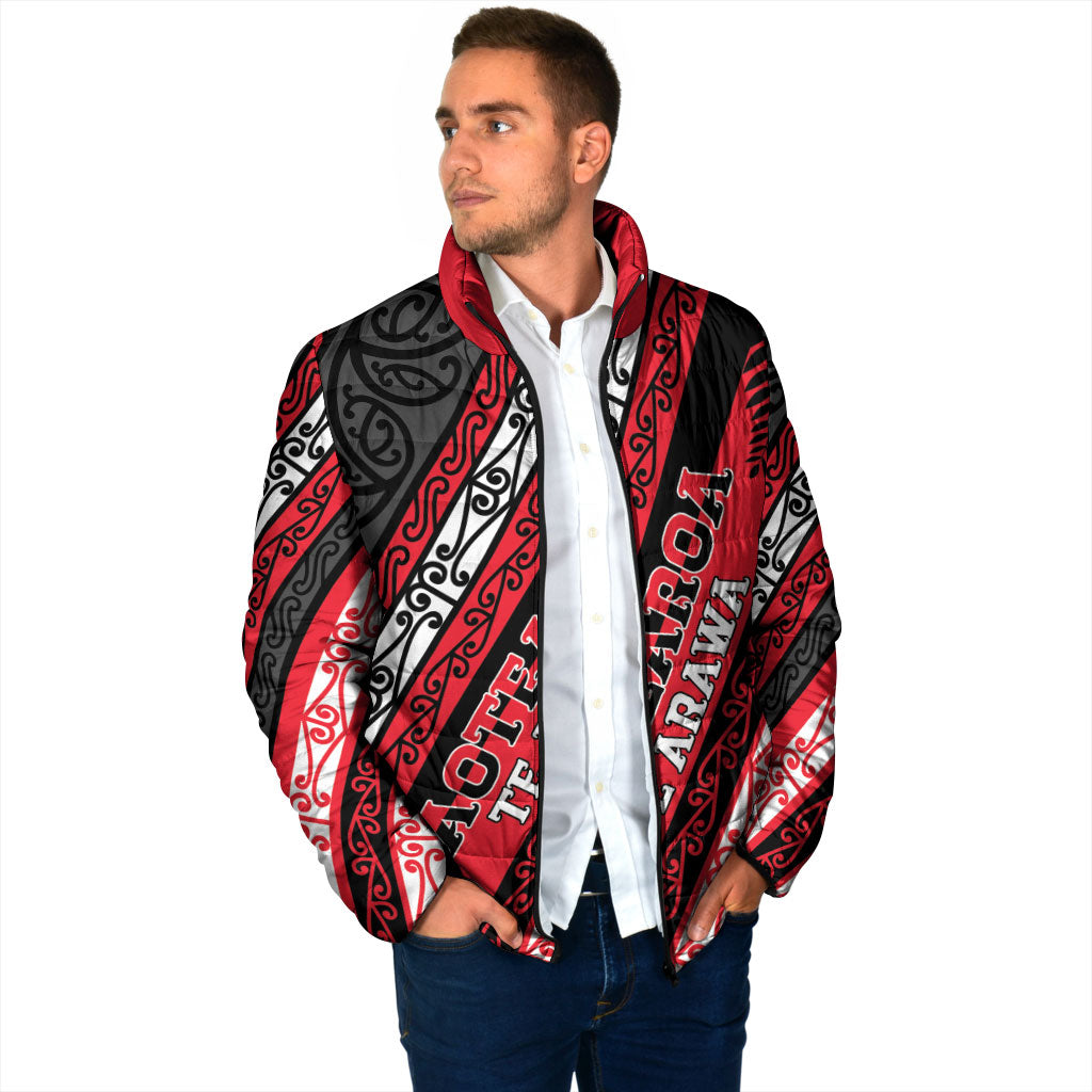 Personalised Aotearoa Te Arawa Padded Jacket New Zealand Maori Tribal Fern Pattern