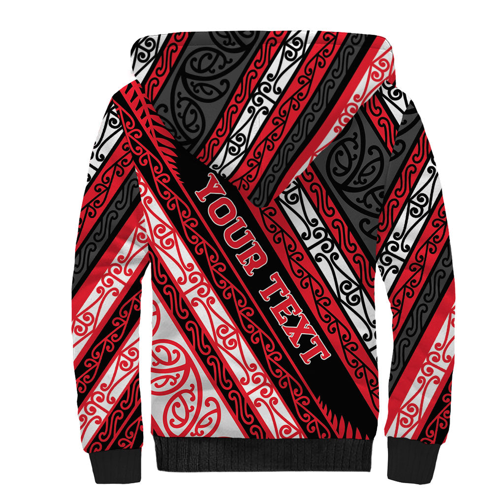 Personalised Aotearoa Te Arawa Sherpa Hoodie New Zealand Maori Tribal Fern Pattern