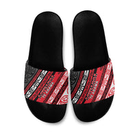 Aotearoa Te Arawa Slide Sandals New Zealand Maori Tribal Fern Pattern