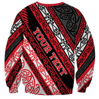 Personalised Aotearoa Te Arawa Sweatshirt New Zealand Maori Tribal Fern Pattern