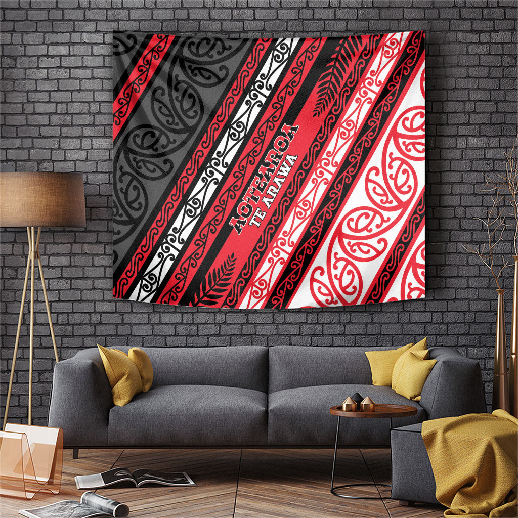Aotearoa Te Arawa Tapestry New Zealand Maori Tribal Fern Pattern