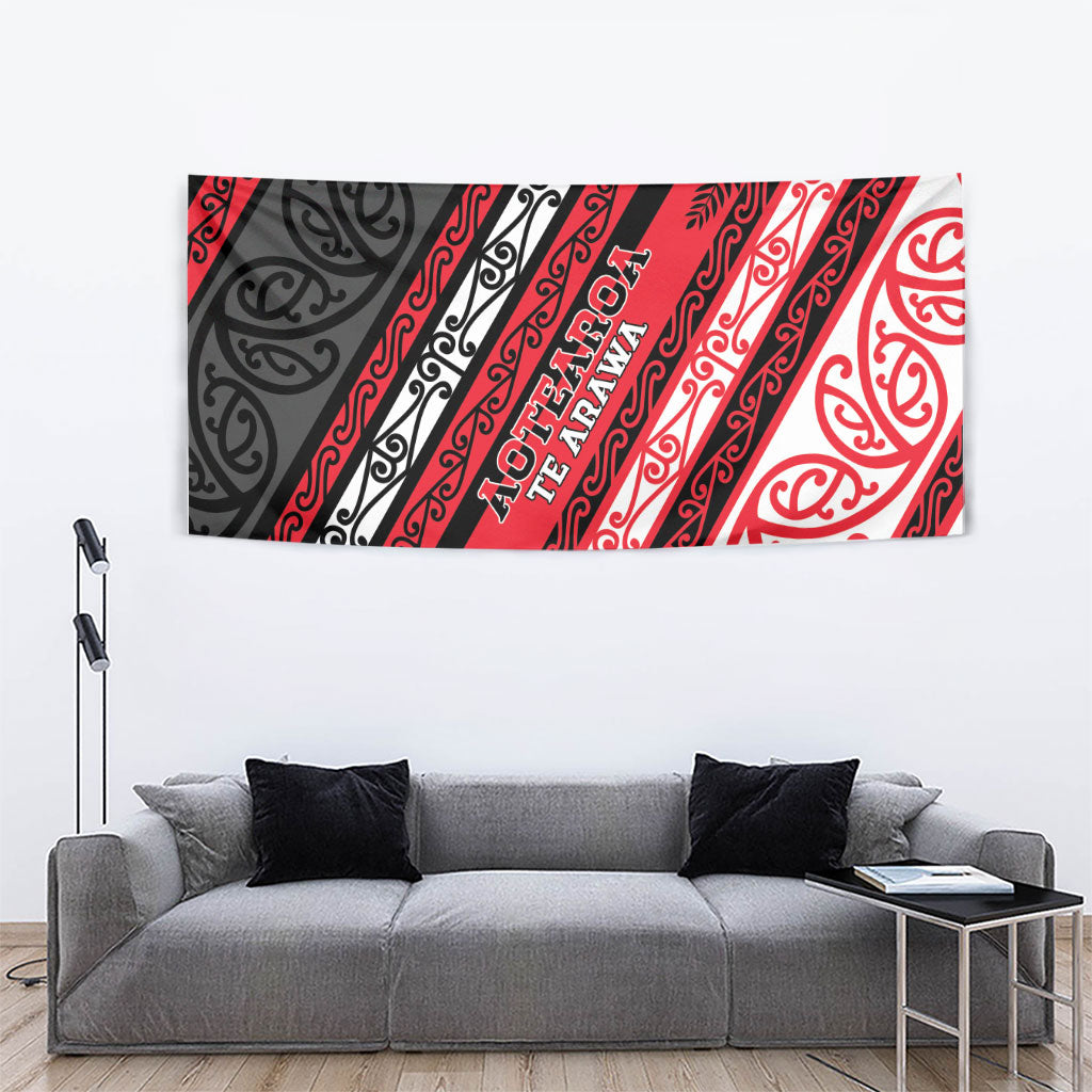 Aotearoa Te Arawa Tapestry New Zealand Maori Tribal Fern Pattern