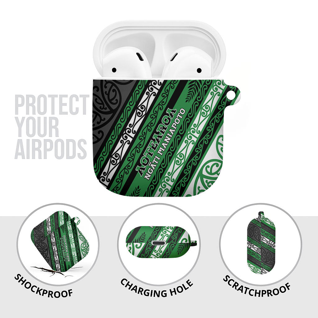 Aotearoa Ngati Maniapoto AirPods Case New Zealand Maori Tribal Fern Pattern