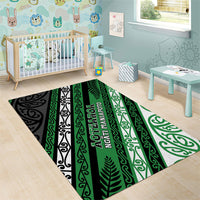 Aotearoa Ngati Maniapoto Area Rug New Zealand Maori Tribal Fern Pattern