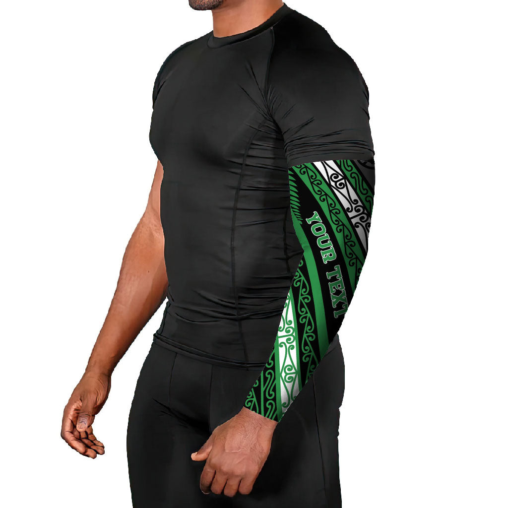 Personalised Aotearoa Ngati Maniapoto Arm Sleeves New Zealand Maori Tribal Fern Pattern