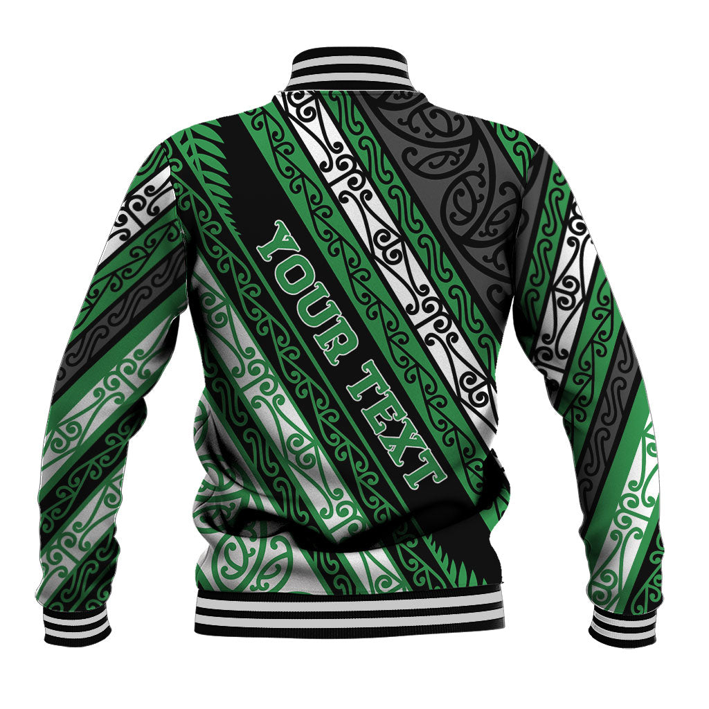 Personalised Aotearoa Ngati Maniapoto Baseball Jacket New Zealand Maori Tribal Fern Pattern