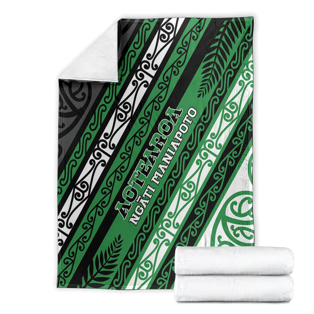 Aotearoa Ngati Maniapoto Blanket New Zealand Maori Tribal Fern Pattern