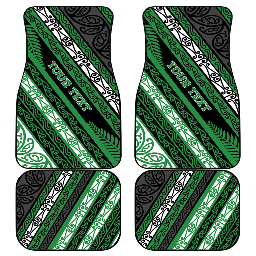 Personalised Aotearoa Ngati Maniapoto Car Mats New Zealand Maori Tribal Fern Pattern