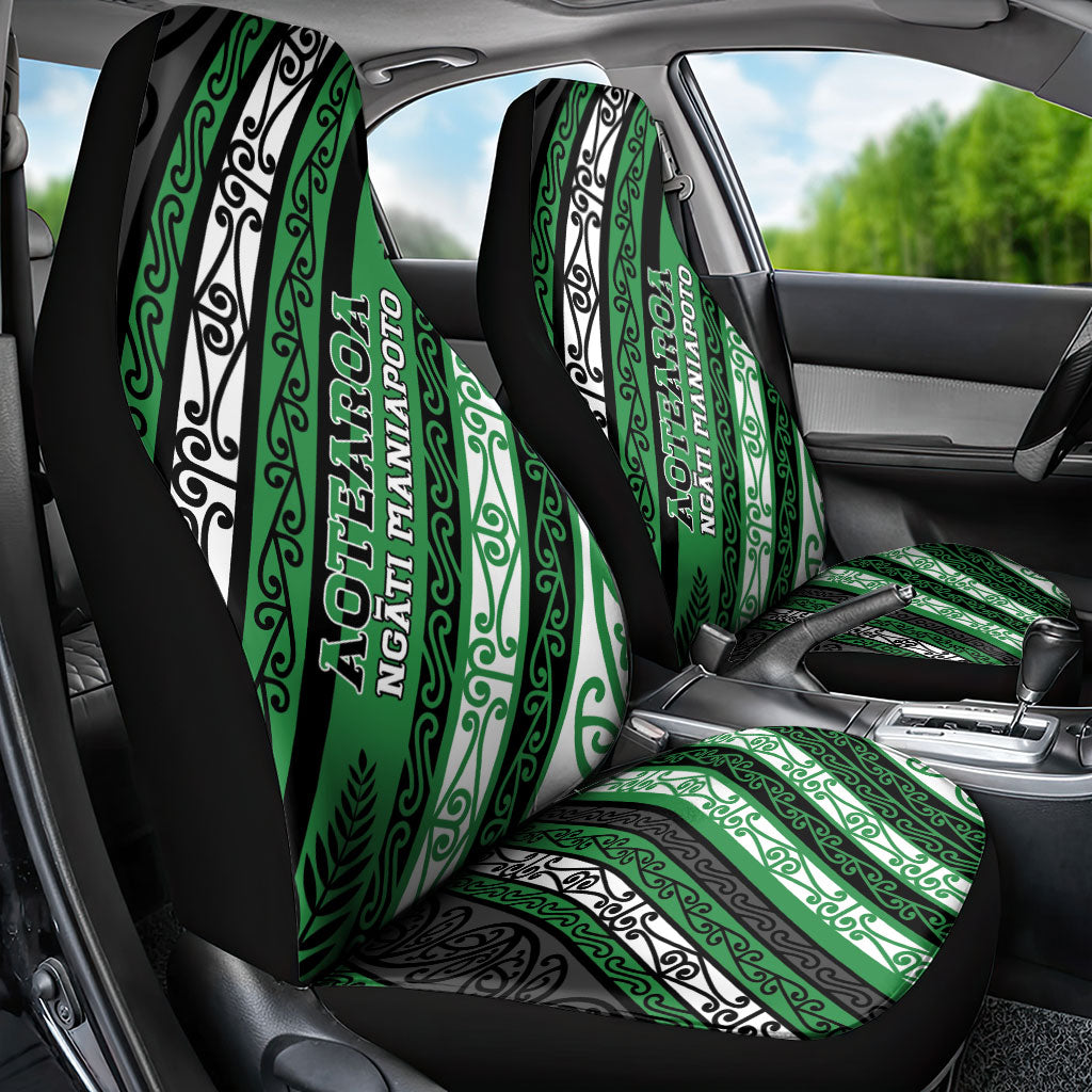 Aotearoa Ngati Maniapoto Car Seat Cover New Zealand Maori Tribal Fern Pattern