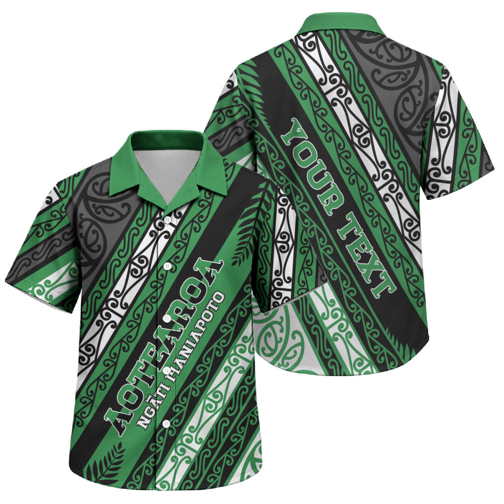 Personalised Aotearoa Ngati Maniapoto Family Matching Mermaid Dress and Hawaiian Shirt New Zealand Maori Tribal Fern Pattern