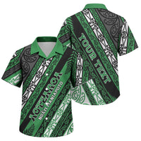 Personalised Aotearoa Ngati Maniapoto Family Matching Off Shoulder Maxi Dress and Hawaiian Shirt New Zealand Maori Tribal Fern Pattern