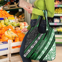 Aotearoa Ngati Maniapoto Grocery Bag New Zealand Maori Tribal Fern Pattern