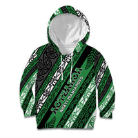 Personalised Aotearoa Ngati Maniapoto Kid Hoodie New Zealand Maori Tribal Fern Pattern