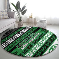 Aotearoa Ngati Maniapoto Round Carpet New Zealand Maori Tribal Fern Pattern