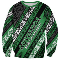 Personalised Aotearoa Ngati Maniapoto Sweatshirt New Zealand Maori Tribal Fern Pattern