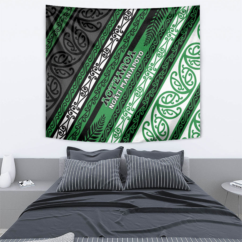 Aotearoa Ngati Maniapoto Tapestry New Zealand Maori Tribal Fern Pattern