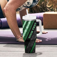 Personalised Aotearoa Ngati Maniapoto Tumbler With Handle New Zealand Maori Tribal Fern Pattern