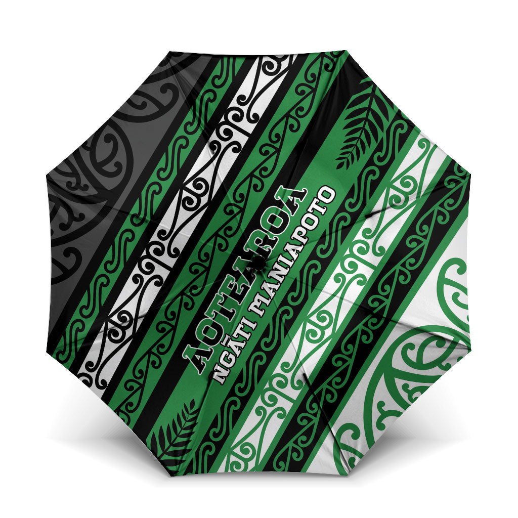 Aotearoa Ngati Maniapoto Umbrella New Zealand Maori Tribal Fern Pattern