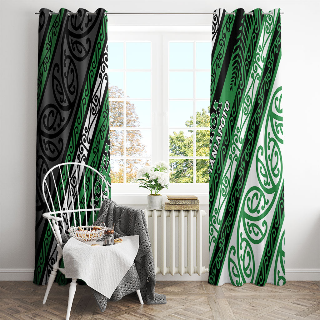 Aotearoa Ngati Maniapoto Window Curtain New Zealand Maori Tribal Fern Pattern