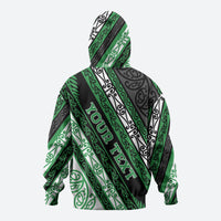 Personalised Aotearoa Ngati Maniapoto Zip Hoodie New Zealand Maori Tribal Fern Pattern