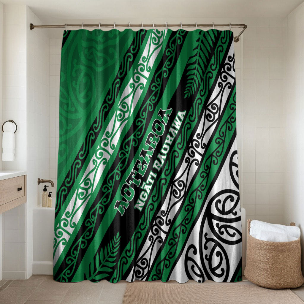 Aotearoa Ngati Raukawa Bathroom Set New Zealand Maori Tribal Fern Pattern