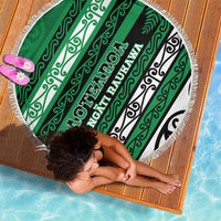 Aotearoa Ngati Raukawa Beach Blanket New Zealand Maori Tribal Fern Pattern