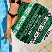 Aotearoa Ngati Raukawa Beach Blanket New Zealand Maori Tribal Fern Pattern