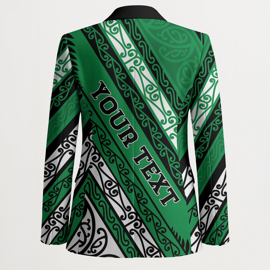 Personalised Aotearoa Ngati Raukawa Blazer New Zealand Maori Tribal Fern Pattern