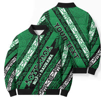 Personalised Aotearoa Ngati Raukawa Bomber Puffer Jacket New Zealand Maori Tribal Fern Pattern